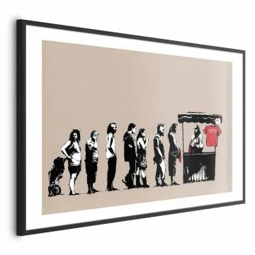 Plakat Zniszczyć kapitalizm 60x40 cm z ramą czarną z marginesem