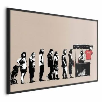 Plakat Zniszczyć kapitalizm 30x21 cm z ramą czarną bez marginesu