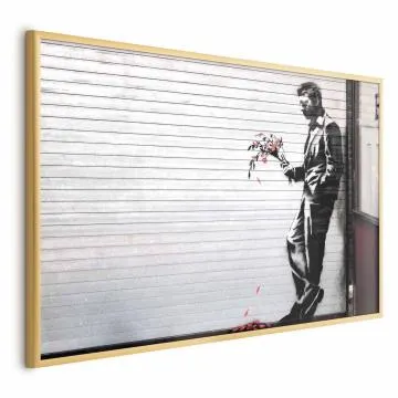 Plakat Zakochany 60x40 cm z ramą złotą bez marginesu