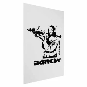 Plakat Mona Lisa z bazuką 60x90 cm bez ramy bez marginesu