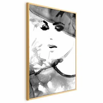 Plakat Zakochana elegancja 60x90 cm z ramą złotą bez marginesu