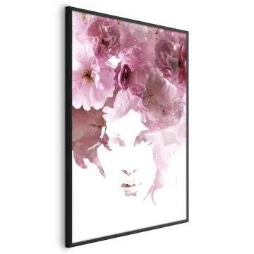 Plakat Kwieciste spojrzenie 40x60 cm z ramą czarną bez marginesu