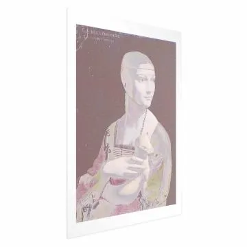 Plakat Pastelowa dama 40x60 cm bez ramy z marginesem