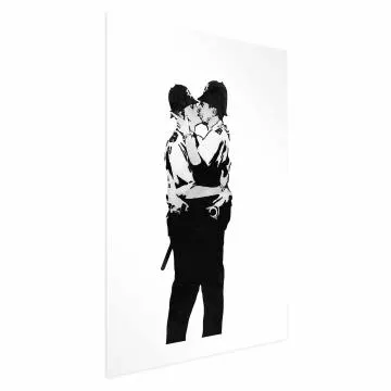 Plakat Kissing Coppers 60x90 cm bez ramy z marginesem