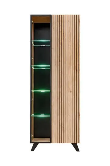 Witryna wysoka LIAM LED hickory jackson