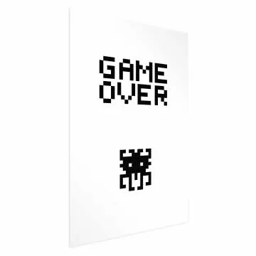Plakat Game over 60x90 cm bez ramy z marginesem