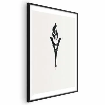 Plakat Znicz olimpijski 40x60 cm z ramą czarną z marginesem
