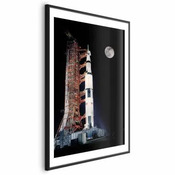 Plakat Cel podróży 40x60 cm z ramą czarną z marginesem