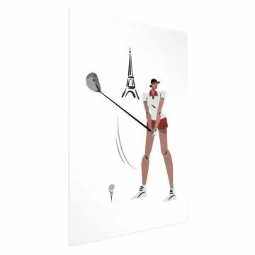 Plakat Francuska golfistka 40x60 cm bez ramy z marginesem