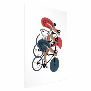 Plakat Wyścig kolarski 60x90 cm bez ramy z marginesem