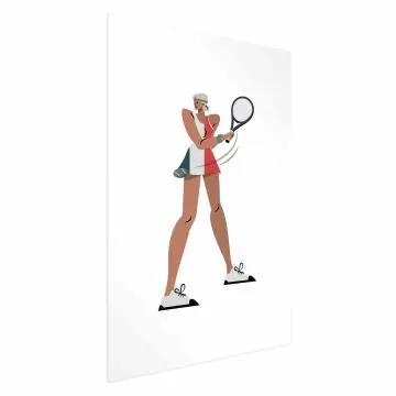 Plakat Tenisistka z rakietą 21x30 cm bez ramy z marginesem