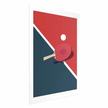 Plakat Tenis stołowy 21x30 cm bez ramy bez marginesu