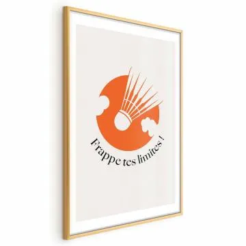 Plakat Lotka na tle pomarańczu 40x60 cm z ramą złotą z marginesem