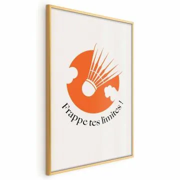 Plakat Lotka na tle pomarańczu 21x30 cm z ramą złotą bez marginesu