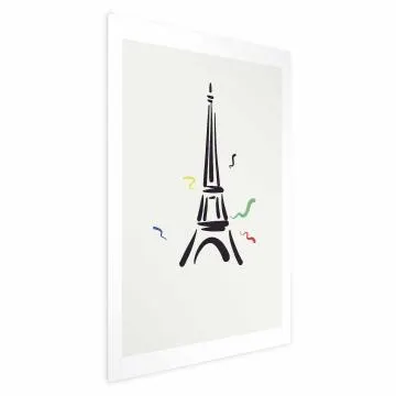 Plakat Wieża Eiffla 40x60 cm bez ramy z marginesem