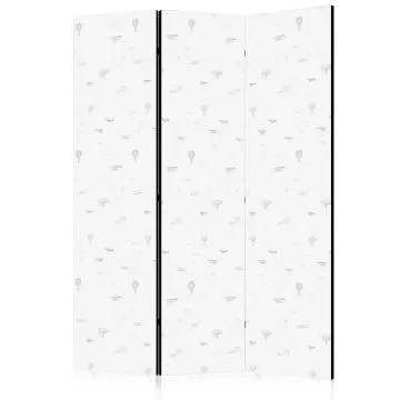 Parawan dwustronny Dla dzieci 135x172 cm 3-częściowy czarny