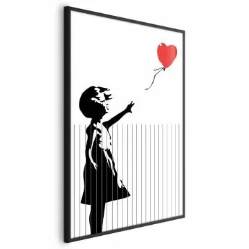 Plakat Pocięty Banksy 29,7x42 cm z ramą czarną bez marginesu