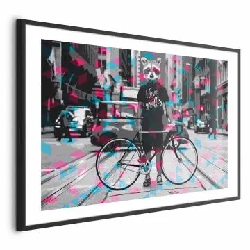 Plakat Giraffes 90x60 cm z ramą czarną z marginesem