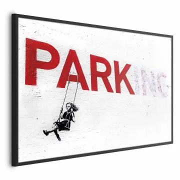 Plakat Parking 60x40 cm z ramą czarną bez marginesu