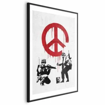 Plakat Wojna i pokój 29,7x42 cm z ramą czarną z marginesem