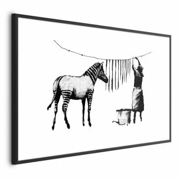 Plakat Banksy: Pranie 90x60 cm z ramą czarną z marginesem