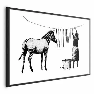 Plakat Banksy: Pranie 90x60 cm z ramą czarną bez marginesu