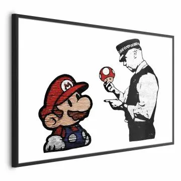 Plakat Banksy: Grzybiarz 90x60 cm z ramą czarną bez marginesu
