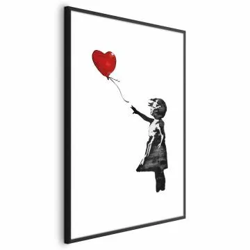 Plakat Banksy: Dziewczynka 29,7x42 cm z ramą czarną z marginesem