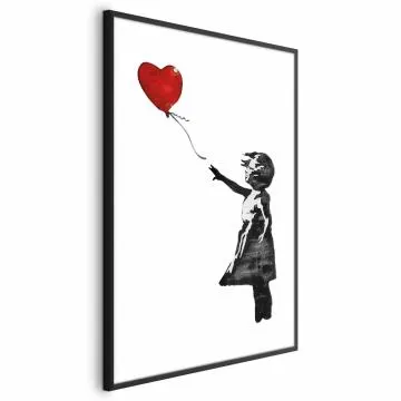 Plakat Banksy: Dziewczynka 29,7x42 cm z ramą czarną bez marginesu