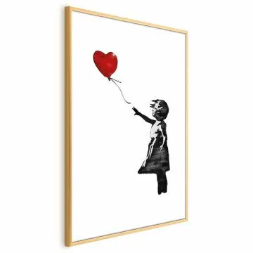 Plakat Banksy: Dziewczynka 29,7x42 cm z ramą złotą z marginesem