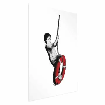 Plakat Banksy: Chłopiec 40x60 cm bez ramy z marginesem