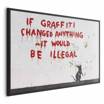 Plakat Cytat graffiti 90x60 cm z ramą czarną bez marginesu
