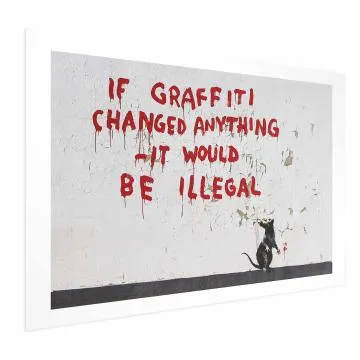 Plakat Cytat graffiti 90x60 cm bez ramy z marginesem