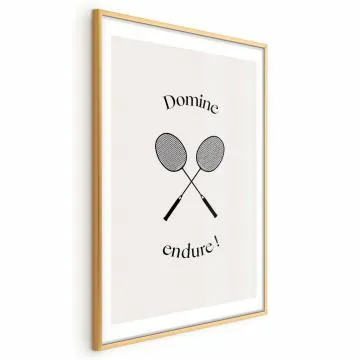 Plakat Rakiety do badmintona 29,7x42 cm z ramą złotą z marginesem