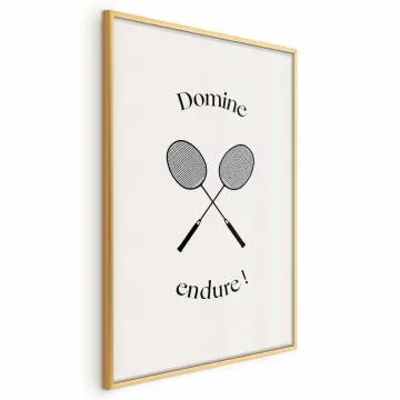 Plakat Rakiety do badmintona 29,7x42 cm z ramą złotą bez marginesu