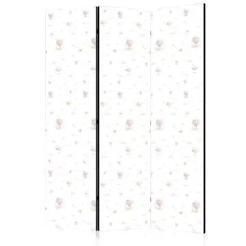 Parawan dwustronny Dla dzieci 135x172 cm 3-częściowy czarny