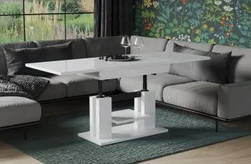 Ława rozkładana podnoszona ISO 110(170)x65 biały połysk