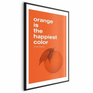 Plakat The Happiest Colour 60x90 cm z ramą czarną z marginesem