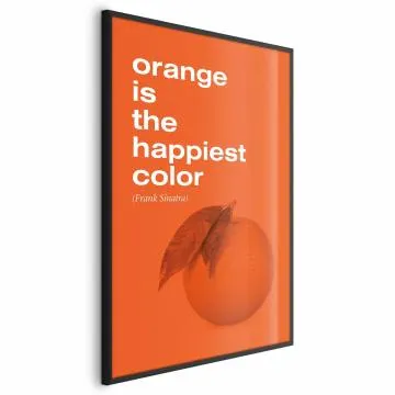 Plakat The Happiest Colour 40x60 cm z ramą czarną bez marginesu