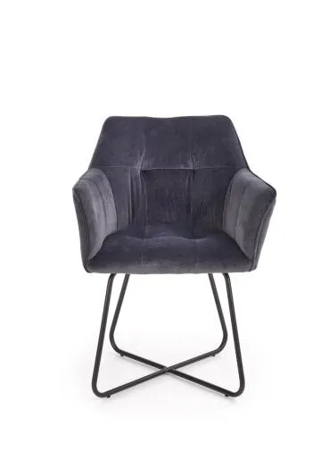 Krzesło tapicerowane K377 VELVET szare