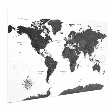 Plakat Monochromatyczna mapa 30x21 cm bez ramy bez marginesu
