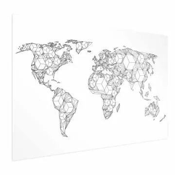 Plakat Geometryczna mapa 42x29,7 cm bez ramy bez marginesu