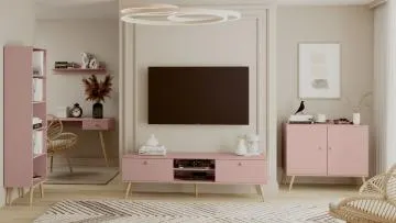 Szafka RTV LEBEL 170 różowa 
