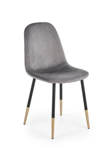 Krzesło tapicerowane K379 VELVET szare