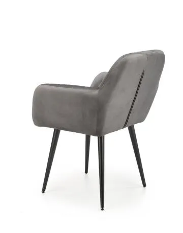 Krzesło tapicerowane K429 VELVET szare