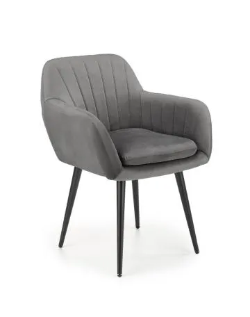 Krzesło tapicerowane K429 VELVET szare