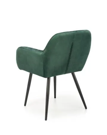 Krzesło tapicerowane K429 VELVET ciemnozielone