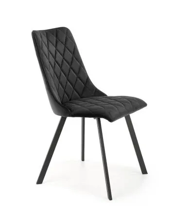 Krzesło tapicerowane K450 VELVET czarne