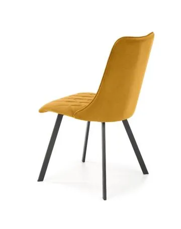 Krzesło tapicerowane K450 VELVET musztardowe