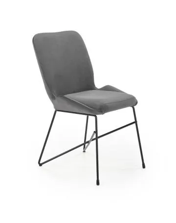 Krzesło tapicerowane K454 VELVET szare